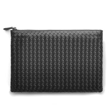 Load image into Gallery viewer, 100%True Cow Leather Clutche bag Men Hand knitting Bag Ms Wrist Bag Tide brand Fashion Simple Envelope Bag Large Capacity New