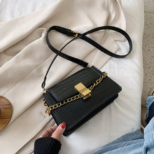 Load image into Gallery viewer, Crocodile Pattern Purple Pu Leather Crossbody Bags For Women 2020 Summer Chain Small Shoulder Handbags Female Quality Totes