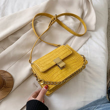 Load image into Gallery viewer, Crocodile Pattern Purple Pu Leather Crossbody Bags For Women 2020 Summer Chain Small Shoulder Handbags Female Quality Totes