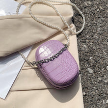 Load image into Gallery viewer, Mini Box Design Crocodile Pattern PU Leather Crossbody Bags For Women 2020 Summer Shoulder Handbags With Pearl Shoulder Belt