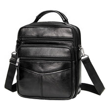Load image into Gallery viewer, Genuine Leather Male's Crossbody Bag Casual Business Leather Men's Messenger Bag Vintage Men Big Bag Zipper Shoulder Handbags