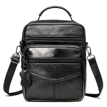 Load image into Gallery viewer, Genuine Leather Male's Crossbody Bag Casual Business Leather Men's Messenger Bag Vintage Men Big Bag Zipper Shoulder Handbags