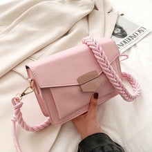Load image into Gallery viewer, Women Candy Color Crossbody Bags Small Square Shoulder Handbags Female Purse Braided Design Classic Flap Crossbody Shoulder Bag