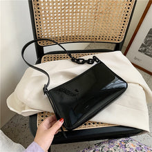 Load image into Gallery viewer, Patent leather Small Armpit Bag For Women 2020 Luxury Simple Chain Design Shoulder Handbags Female Travel Hand Bag
