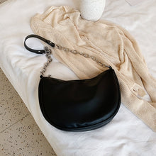 Load image into Gallery viewer, Solid Color Simple Small Armpit Bag PU Leather Shoulder Bags for Women 2020 Summer Travel Crossbody Handbags Cross Body Bag