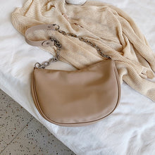 Load image into Gallery viewer, Solid Color Simple Small Armpit Bag PU Leather Shoulder Bags for Women 2020 Summer Travel Crossbody Handbags Cross Body Bag