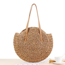 Load image into Gallery viewer, 2020 Summer Round Straw Bags for Women Rattan Bag Handmade Woven Beach CrossBody Bag Female Message Handbag Totes