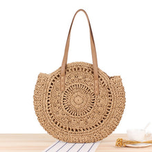 Load image into Gallery viewer, 2020 Summer Round Straw Bags for Women Rattan Bag Handmade Woven Beach CrossBody Bag Female Message Handbag Totes