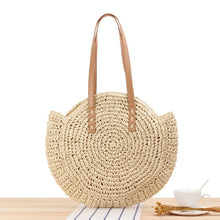 Load image into Gallery viewer, 2020 Summer Round Straw Bags for Women Rattan Bag Handmade Woven Beach CrossBody Bag Female Message Handbag Totes