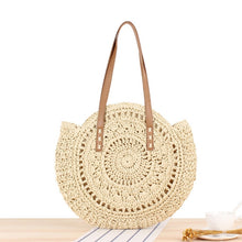 Load image into Gallery viewer, 2020 Summer Round Straw Bags for Women Rattan Bag Handmade Woven Beach CrossBody Bag Female Message Handbag Totes