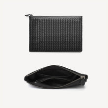 Load image into Gallery viewer, 100%True Cow Leather Clutche bag Men Hand knitting Bag Ms Wrist Bag Tide brand Fashion Simple Envelope Bag Large Capacity New