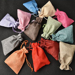 1pc  Linen Jute Drawstring Gift Bags Sacks Wedding Birthday Party Favors Drawstring Gift Bags Baby Shower Supplies