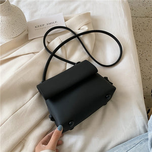 Simple Small Solid Color PU Leather Crossbody Bags For Women 2020 Summer Shoulder Hand Bag Travel Cute Handbags