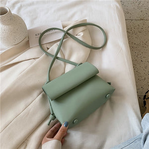 Simple Small Solid Color PU Leather Crossbody Bags For Women 2020 Summer Shoulder Hand Bag Travel Cute Handbags