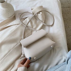 Simple Small Solid Color PU Leather Crossbody Bags For Women 2020 Summer Shoulder Hand Bag Travel Cute Handbags