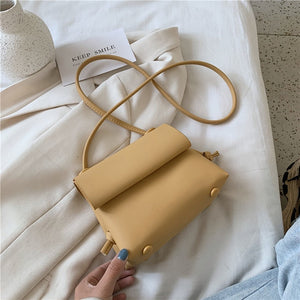 Simple Small Solid Color PU Leather Crossbody Bags For Women 2020 Summer Shoulder Hand Bag Travel Cute Handbags