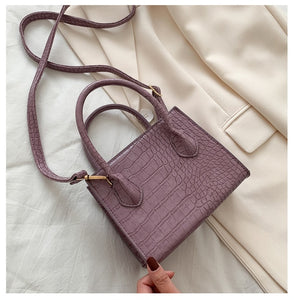 Small Crocodile Pattern Solid Color PU Leather Crossbody Bags For Women 2020 Summer Lady Shoulder Handbags Female Simple Totes