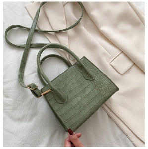 Small Crocodile Pattern Solid Color PU Leather Crossbody Bags For Women 2020 Summer Lady Shoulder Handbags Female Simple Totes