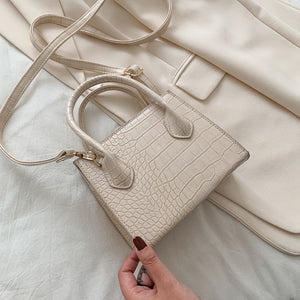 Small Crocodile Pattern Solid Color PU Leather Crossbody Bags For Women 2020 Summer Lady Shoulder Handbags Female Simple Totes